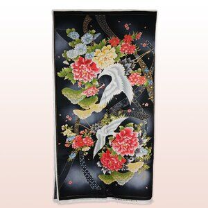 Fabric for Two Pillows Japanese Cranes